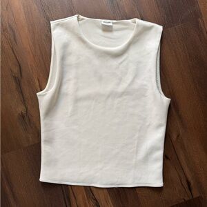 White Abercrombie & Fitch Stretch Sleeveless Shirt